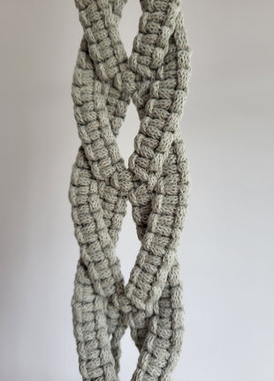 KWIETNIK WISZĄCY MAKRAMA RĘCZNIE WYPLATANY - KOLOR JASNA OLIWKA