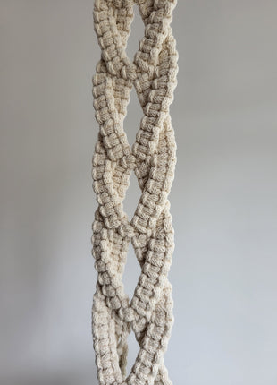 KWIETNIK WISZĄCY MAKRAMA RĘCZNIE WYPLATANY - KOLOR NATURALNY