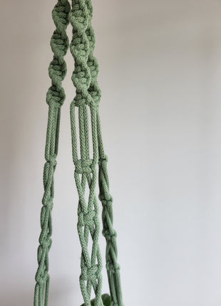 KWIETNIK WISZĄCY MAKRAMA RĘCZNIE WYPLATANY - KOLOR SZAŁWII