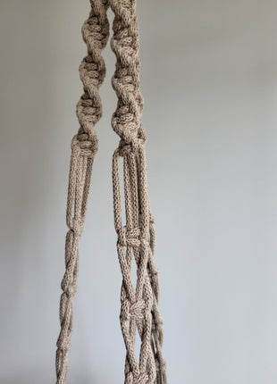 KWIETNIK WISZĄCY MAKRAMA RĘCZNIE WYPLATANY - KOLOR CAPPUCCINO