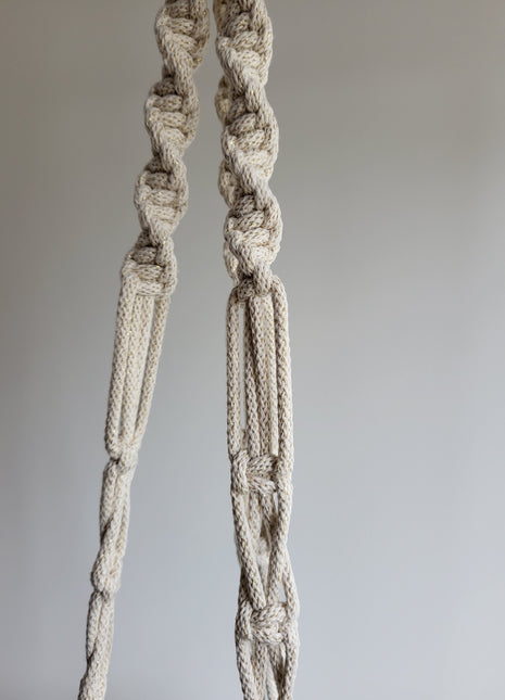 KWIETNIK WISZĄCY MAKRAMA RĘCZNIE WYPLATANY - KOLOR NATURALNY