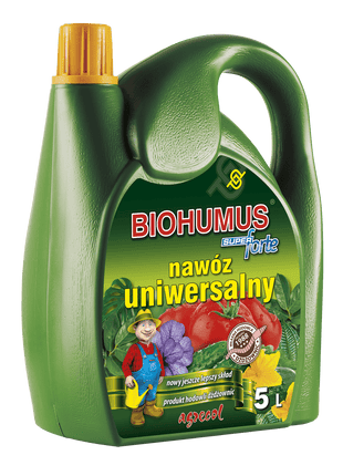 BIOHUMUS SUPER FORTE – NAWÓZ UNIWERSALNY DO ROŚLIN DOMOWYCH, BALKONOWYCH I OGRODOWYCH 5L - Niezłe Ziółko