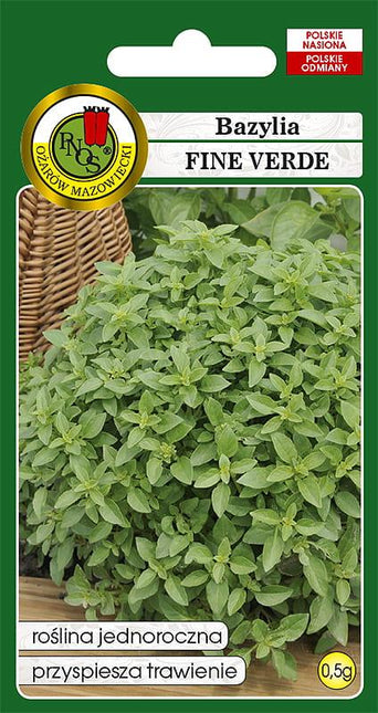 Nasiona - BAZYLIA FINE VERDE 0,5g - Niezłe Ziółko