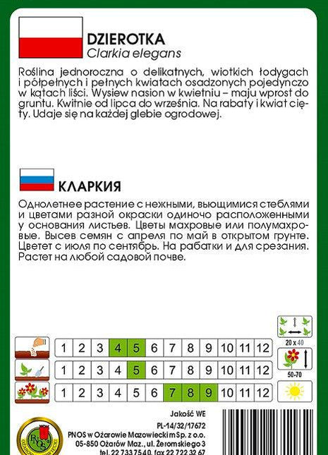 Nasiona - DZIEROTKA MIESZANA 1g - Niezłe Ziółko