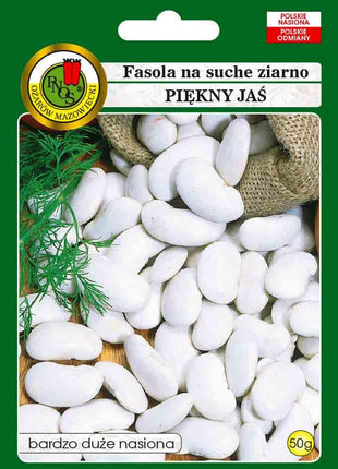 Nasiona - FASOLA NA SUCHE NASIONA PIĘKNY JAŚ 50g - Niezłe Ziółko