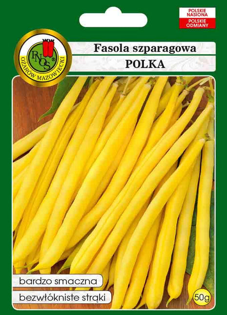 Nasiona - FASOLA SZPARAGOWA ŻÓŁTA KARŁOWA POLKA 50g - Niezłe Ziółko