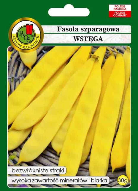Nasiona - FASOLA SZPARAGOWA ŻÓŁTA KARŁOWA WSTĘGA 30g - Niezłe Ziółko