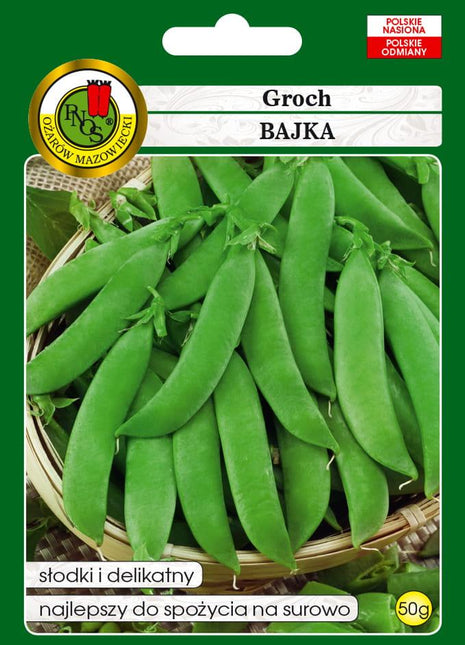 Nasiona - GROCH CUKROWY BAJKA 50g - Niezłe Ziółko