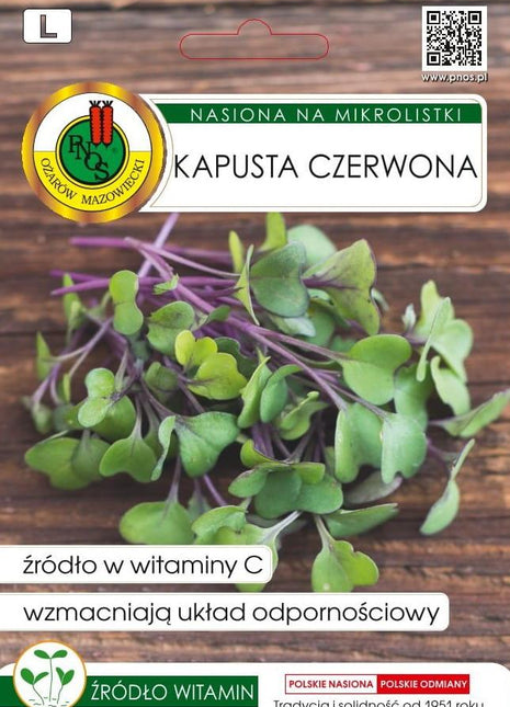 Nasiona - NA MIKROLISTKI KAPUSTA CZERWONA 10G - Niezłe Ziółko