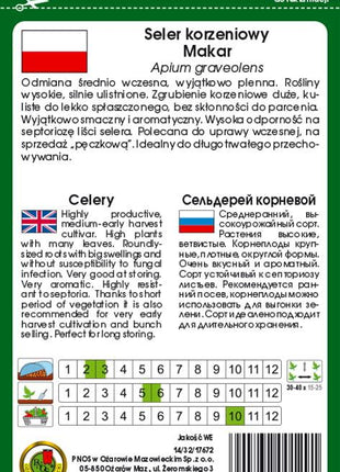 Nasiona - SELER KORZENIOWY MAKAR 1g - Niezłe Ziółko