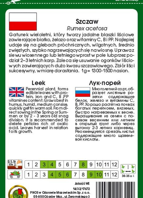 Nasiona - SZCZAW 3g - Niezłe Ziółko