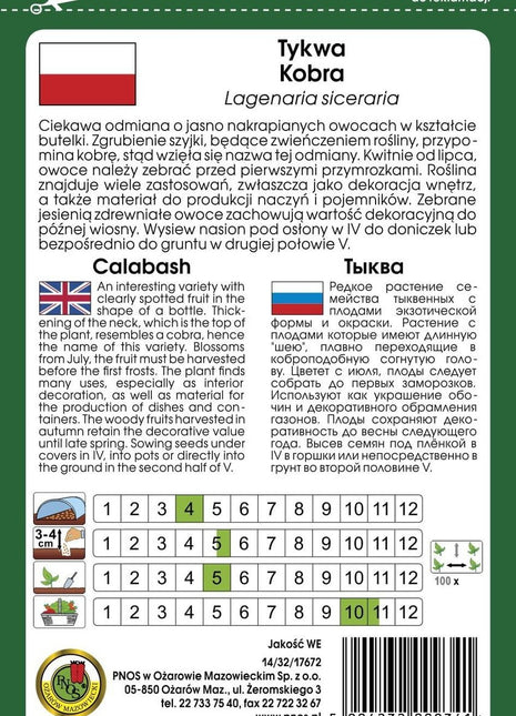 Nasiona - TYKWA KOBRA 2g - Niezłe Ziółko