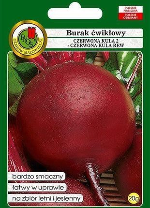 Nasiona - BURAK ĆWIKŁOWY CZERWONA KULA  20g - Niezłe Ziółko